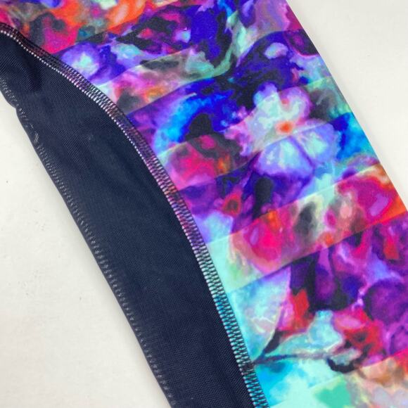 ATHLETA Floral Fade Ankle Leggings Reflective Black Multi Women’s XS 438834-00 - Picture 5 of 13